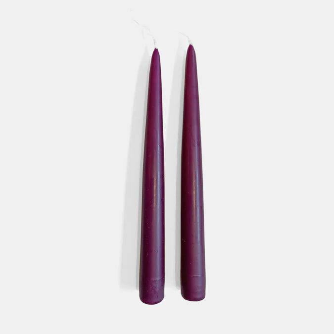 Danica Hand Dipped Tapers - Bordeaux