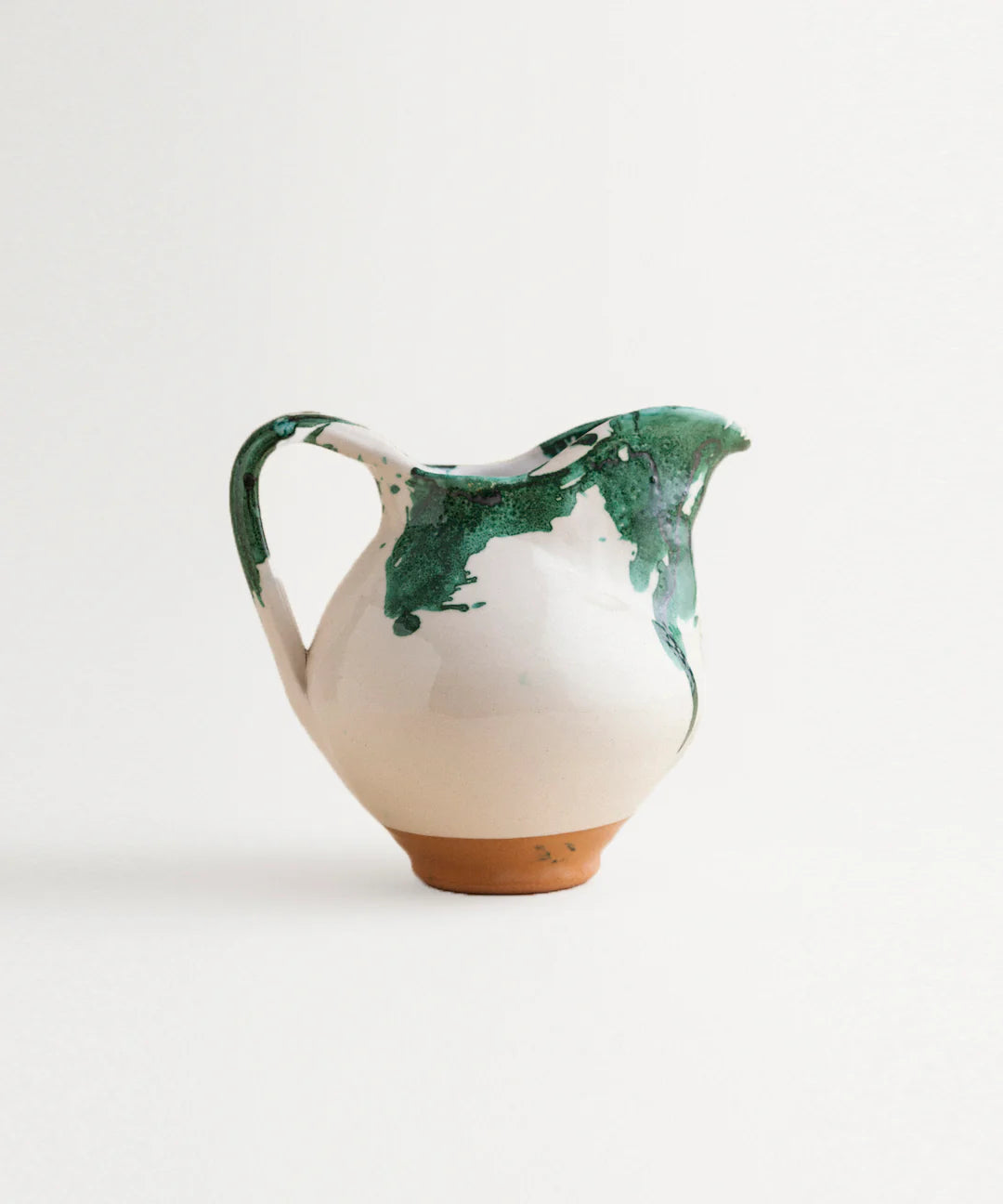 Il Buco Vita Montegranaro Green Splatterware Pitcher