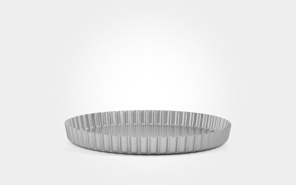 Samuel Groves Mermaid 9" Fluted Flan Silver Anodised Loose Base 230 x 25mm