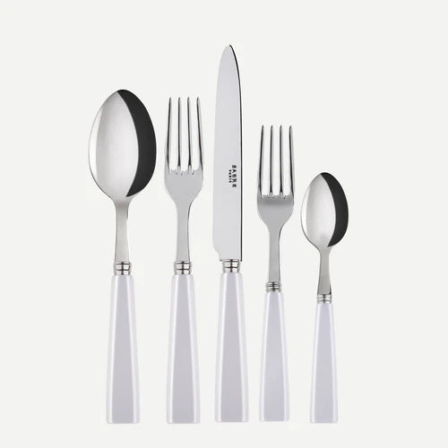 Sabre Icône, White 5 pieces cutlery set