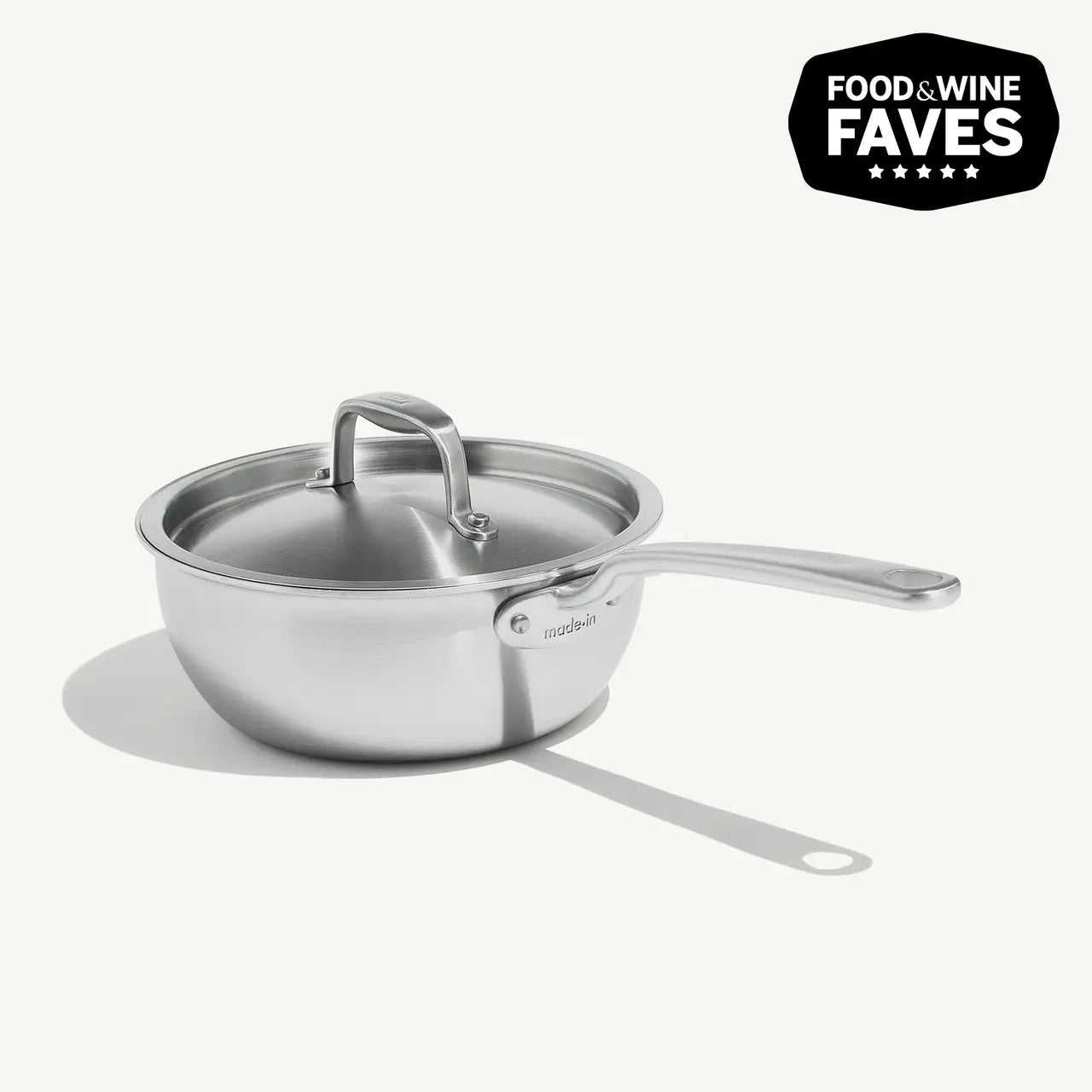 MADE IN 2 Qt Stainless Clad Saucier / Lid