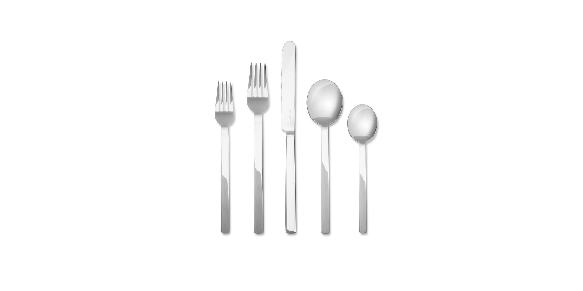 Mepra Stainless Steel Stile 5 pcs Place Setting - Mirror Polished