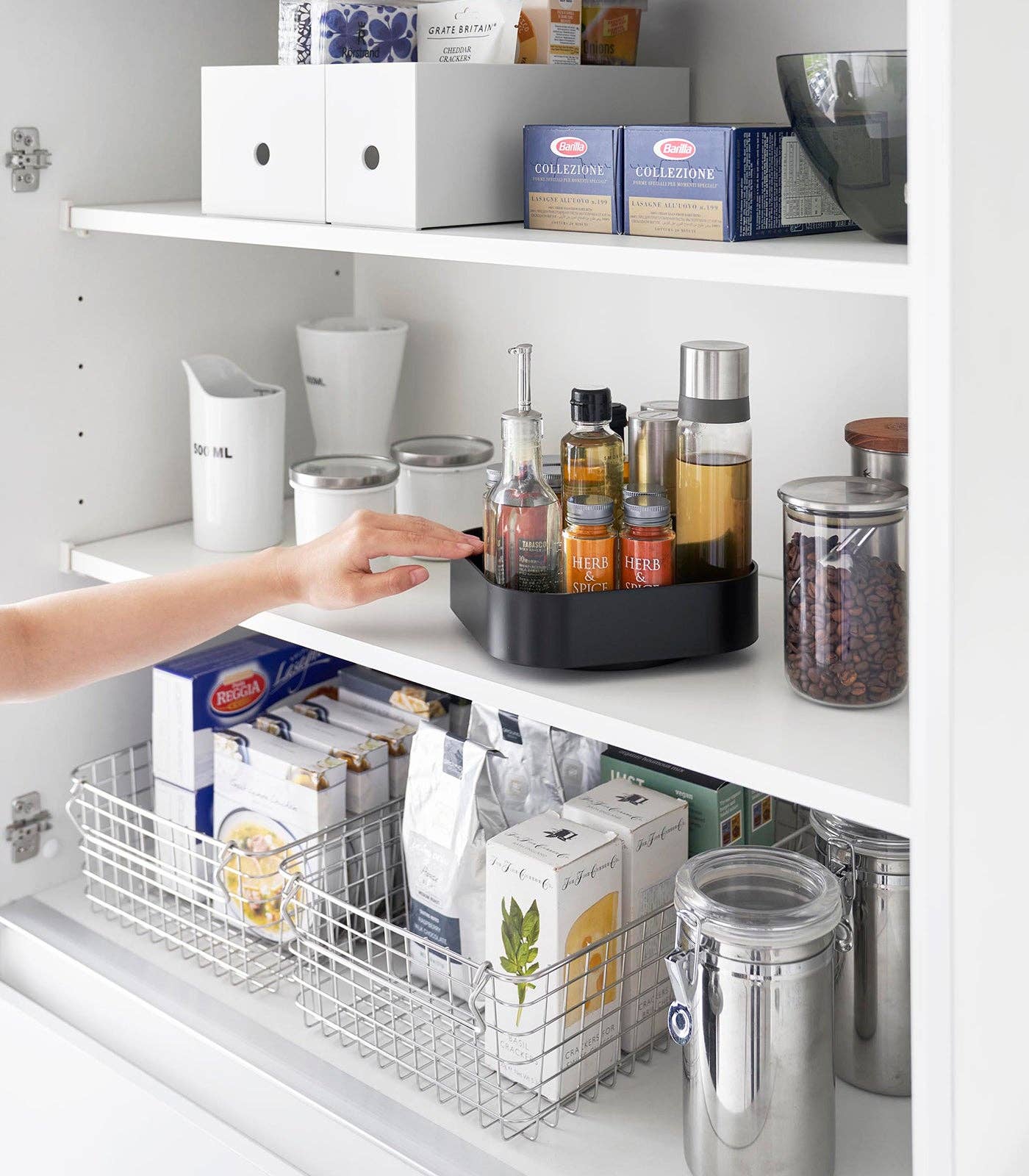 Rotating Storage Tray: White