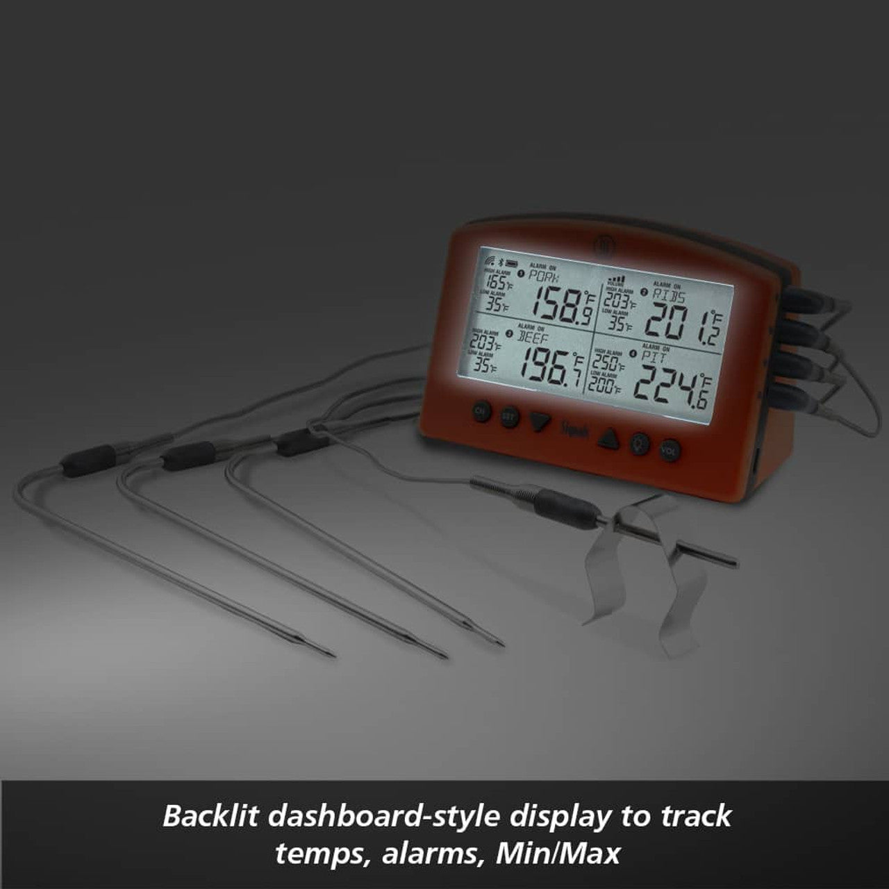 ThermoWorks Signals™ BBQ Alarm Thermometer with Wi-Fi and Bluetooth® Wireless Technology