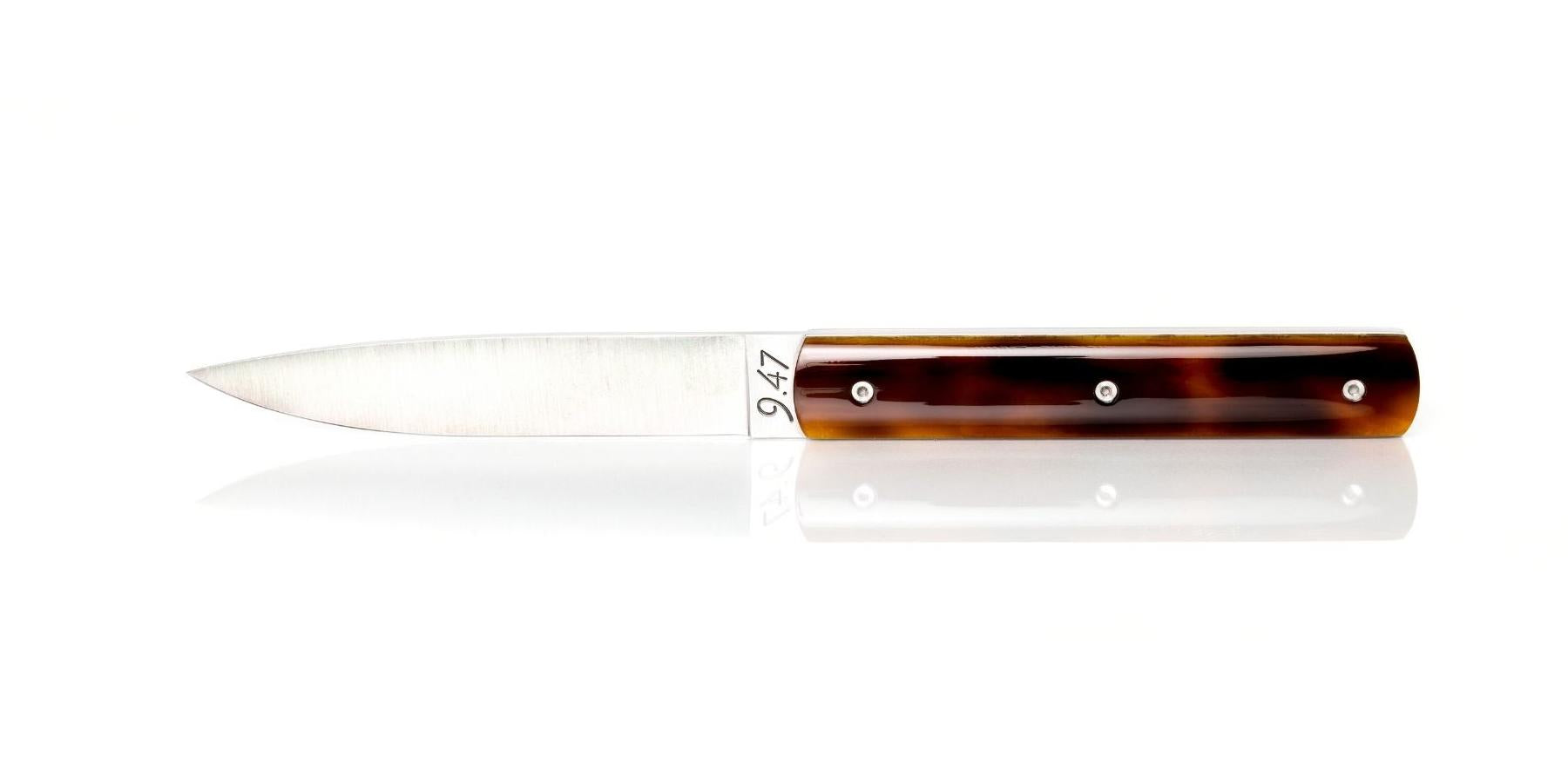 Perceval 9.47 Table Knife in Turtle Shell Imitation - Set of 4