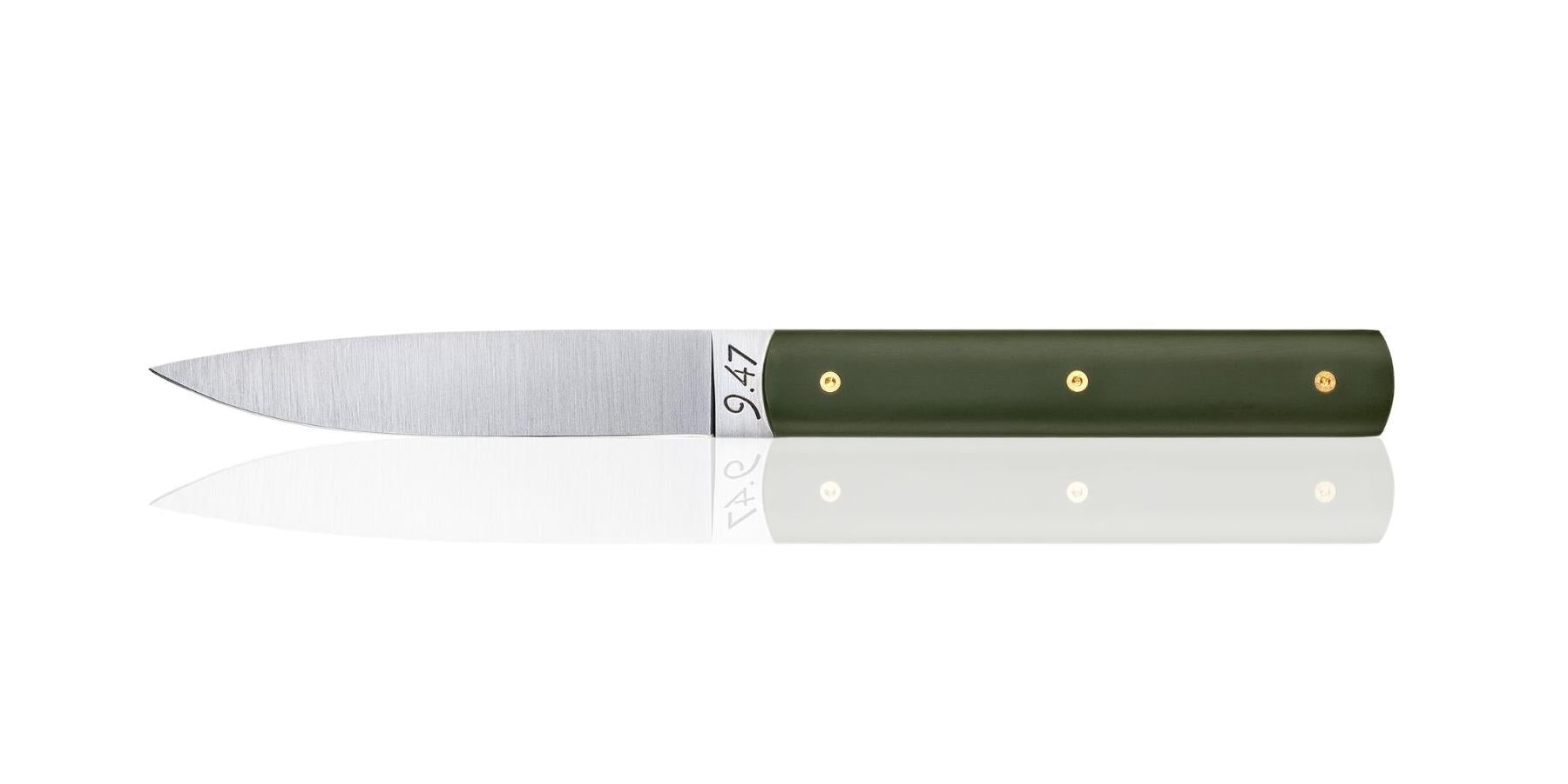 Perceval 9.47 Table Knife in NEW Dark Green Gold Screws - Set of 6