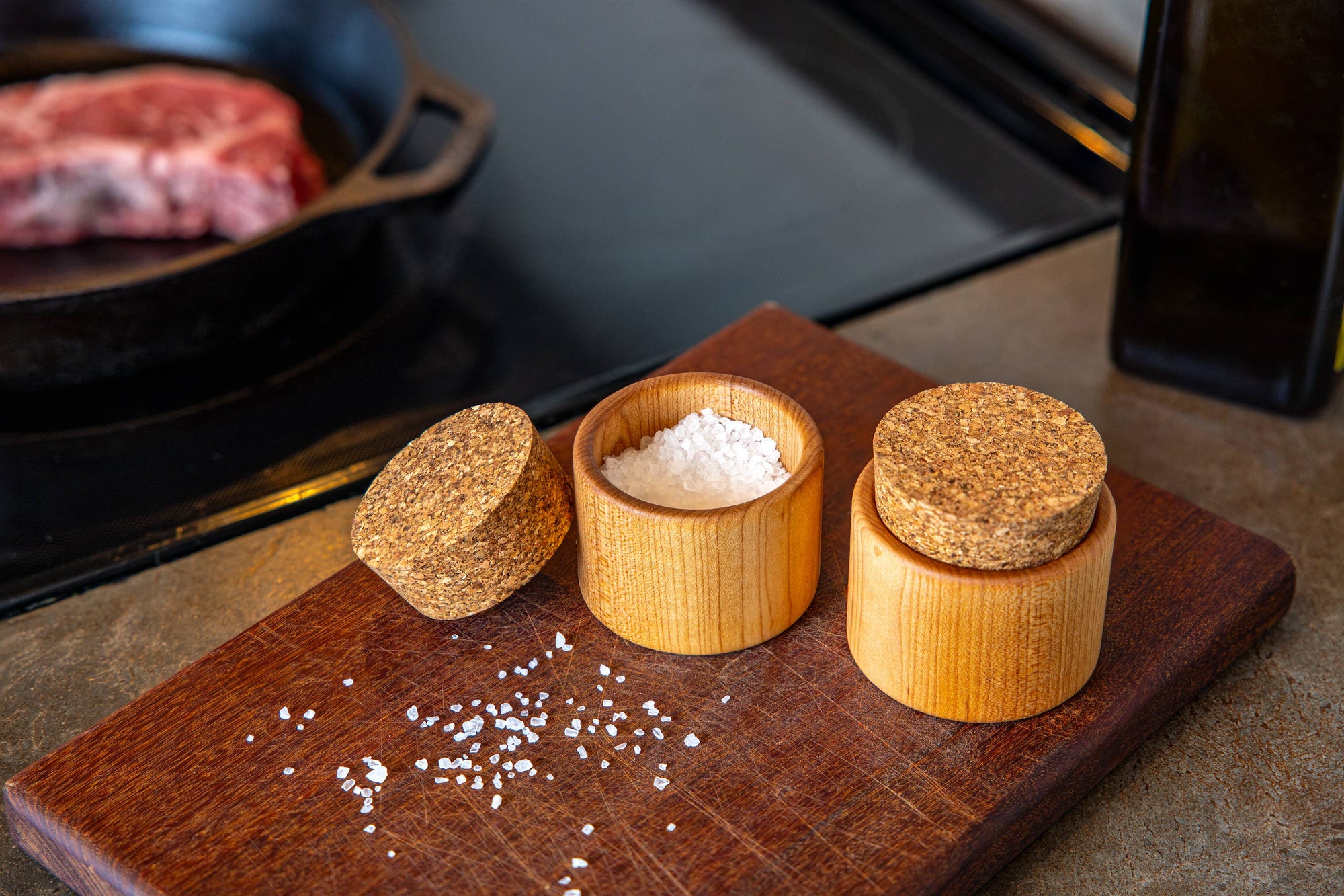 Hard Maple Salt Cellar Cups