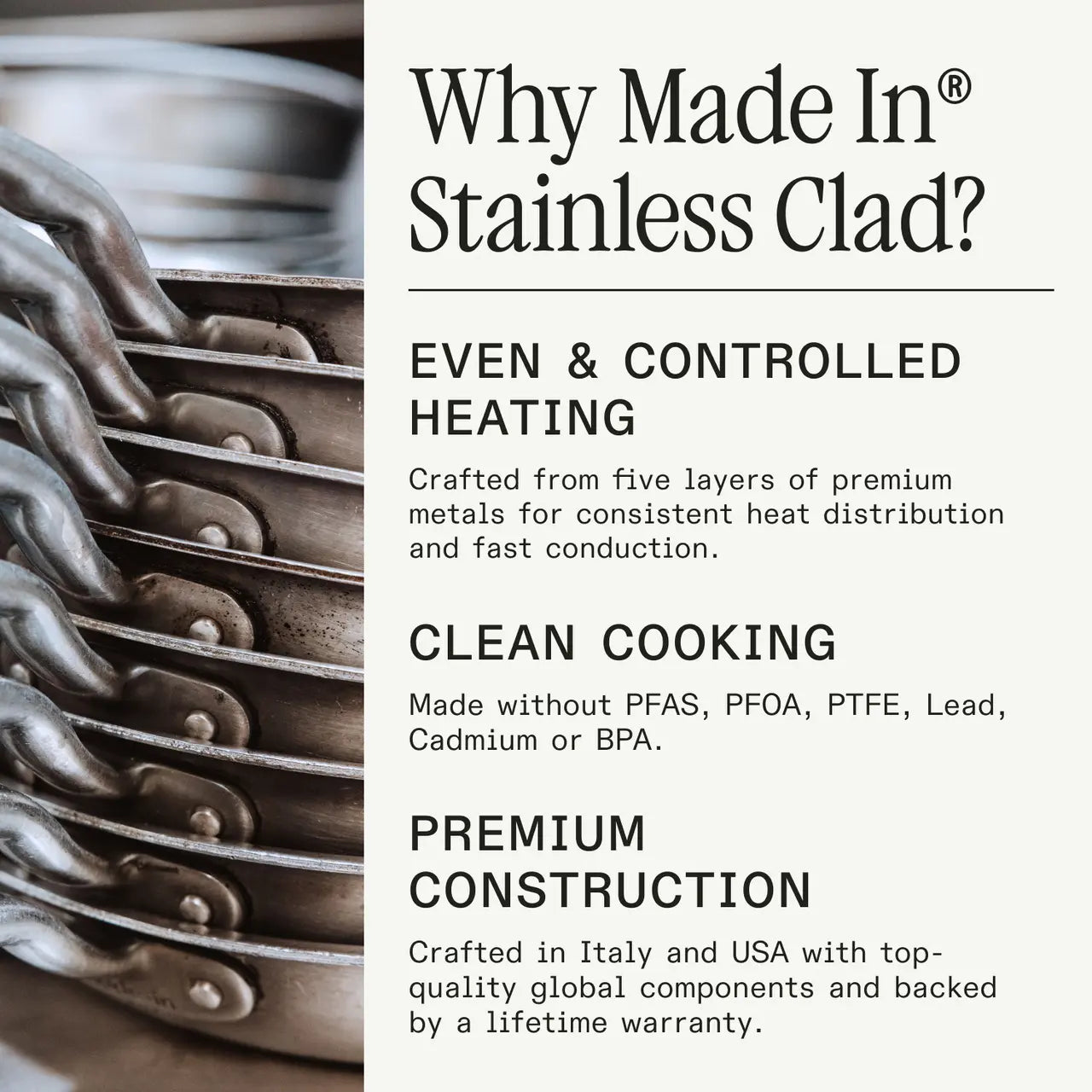 MADE IN 10" Stainless Clad Frying Pan
