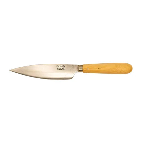 Pallares Solsona Carbon Steel Rounded 5"/13cm Kitchen Knife with Boxwood Handle