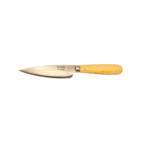 Pallares Solsona Carbon Steel Rounded 4"/11cm Kitchen Knife with Boxwood Handle