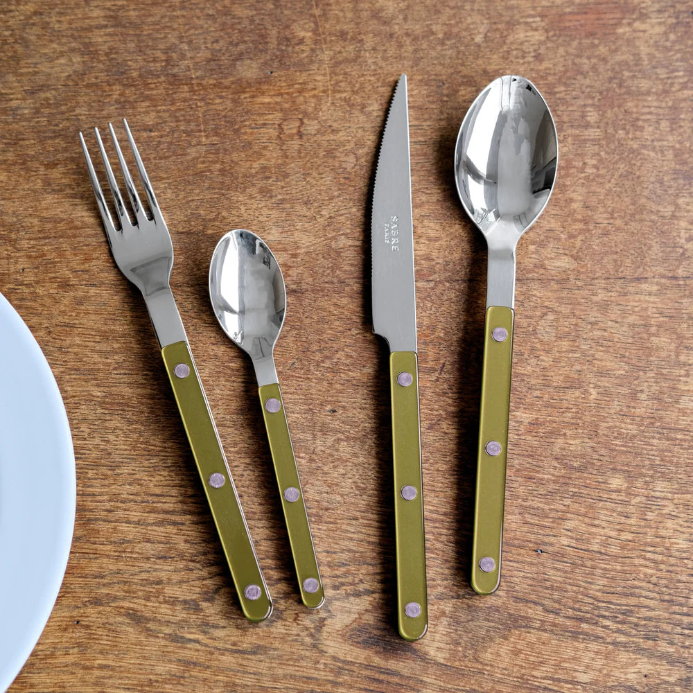 Sabre Teaspoon Bistrot Pearly in Moss and Shiny Finish