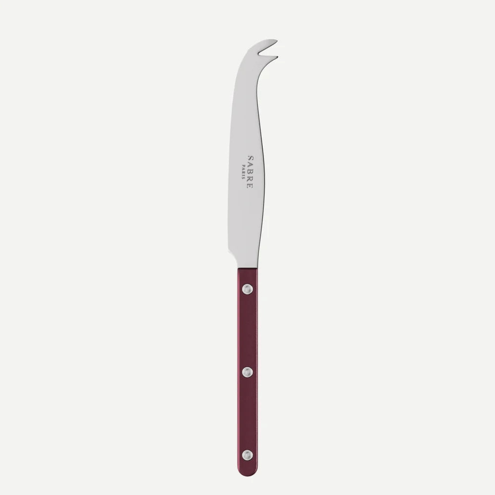 Sabre Cheese Knife Bistrot Pearly in Aubergine and Shiny Finish