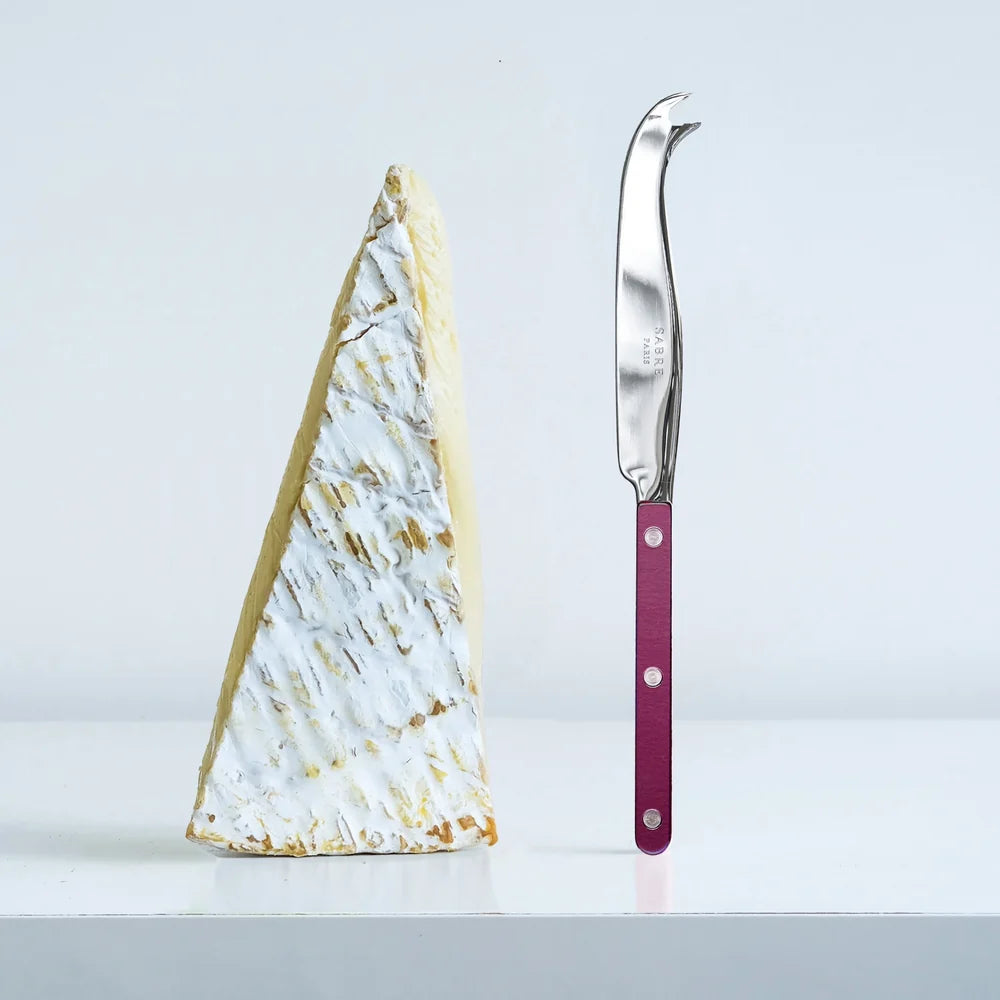 Sabre Cheese Knife Bistrot Pearly in Aubergine and Shiny Finish