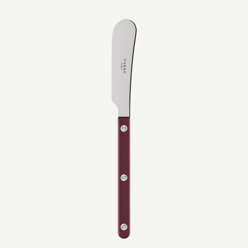 Sabre Butter Spreader Bistro Pearly in Aubergine and Shiny Finish
