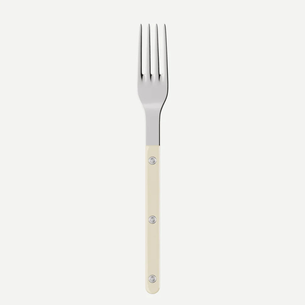 Sabre Dinner Fork Bistrot Solid in Ivory and Shiny Finish