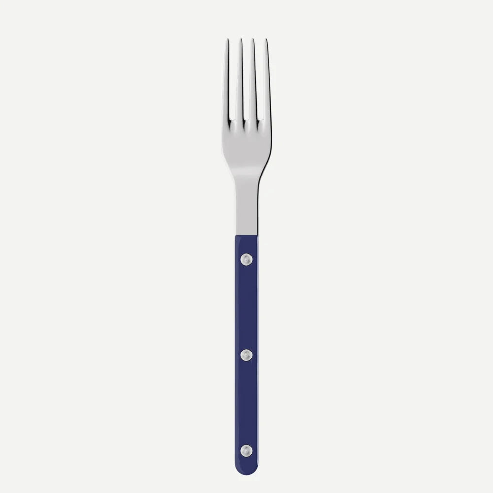 Sabre Dinner Fork Bistrot Solid in Navy and Shiny Finish