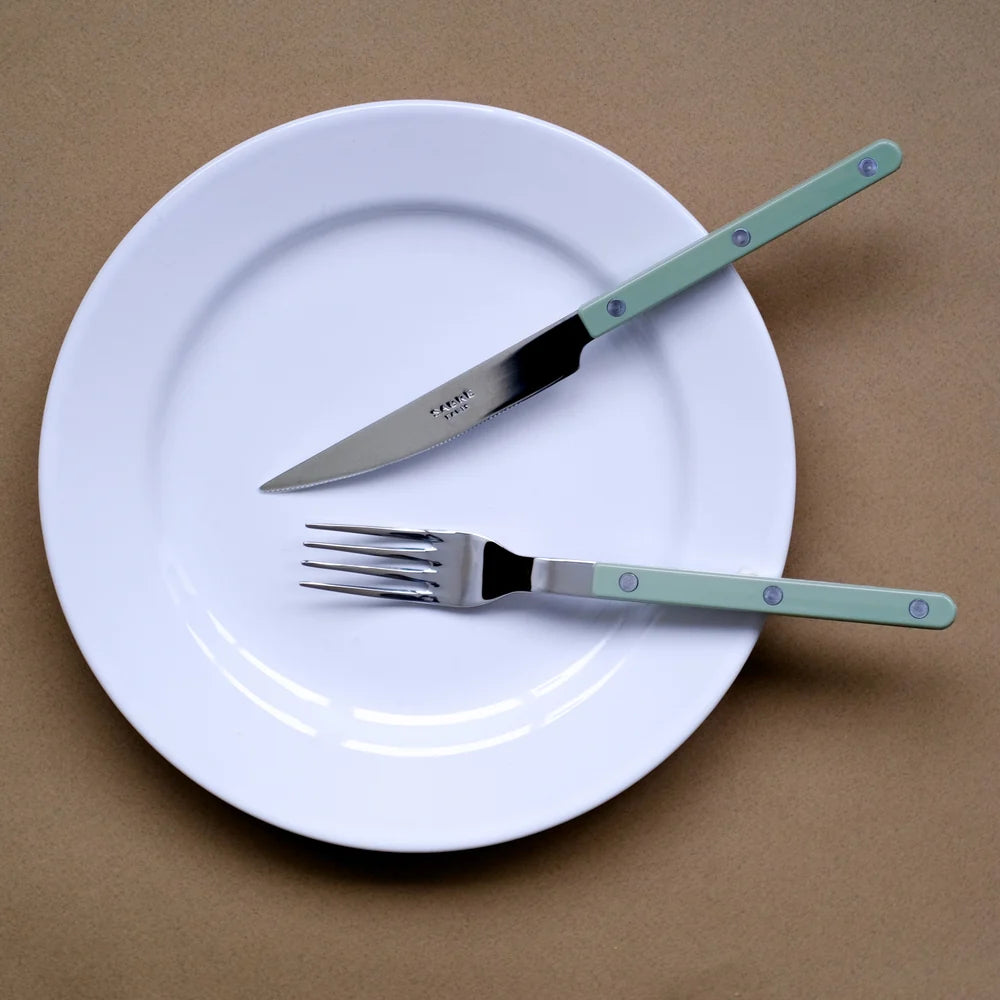 Sabre Dinner Fork Bistrot Solid in Asparagus and Shiny Finish