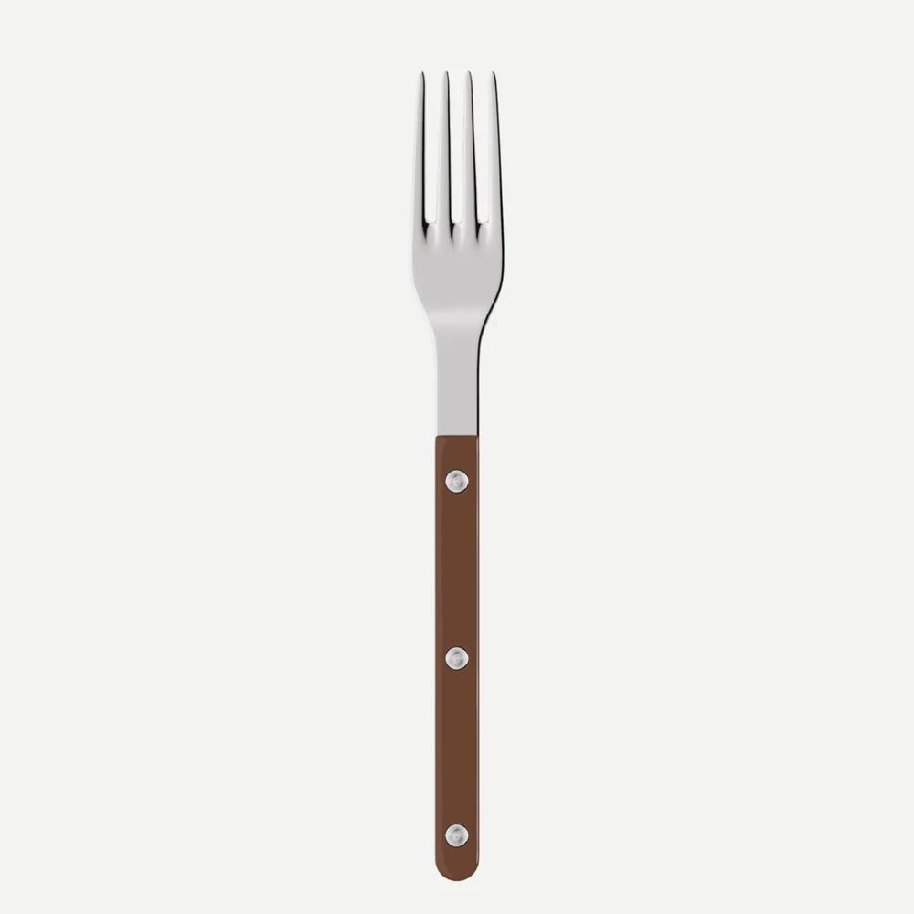 Sabre Dinner Fork Bistrot Solid in Chocolate and Shiny Finish