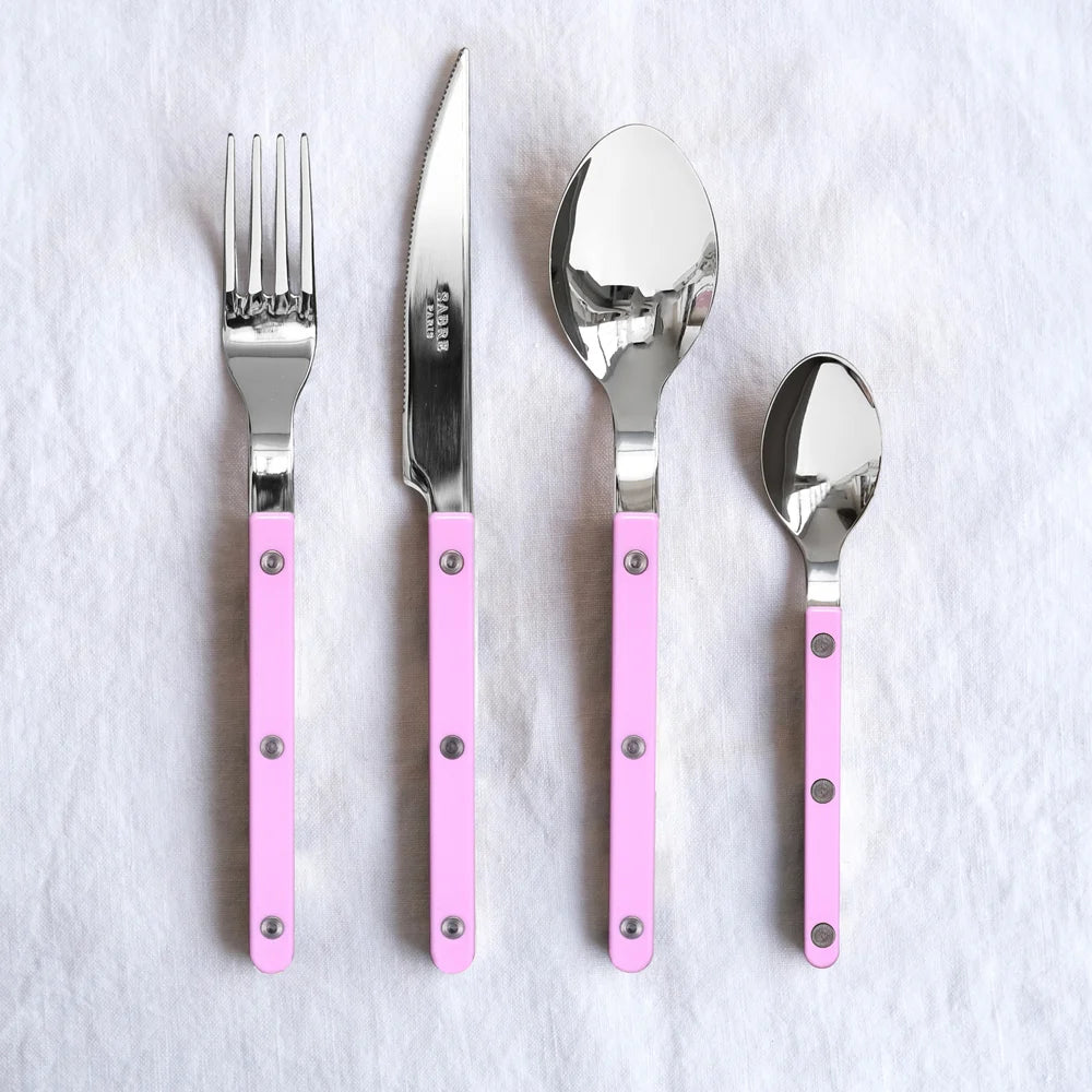 Sabre 5 pieces Cutlery Set Bistrot Solid in Pink and Shiny Finish