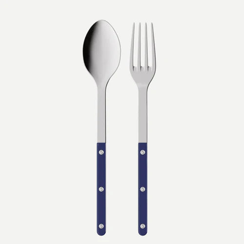 Sabre Serving Set Bistrot Solid in Navy Blue and Shiny Finish