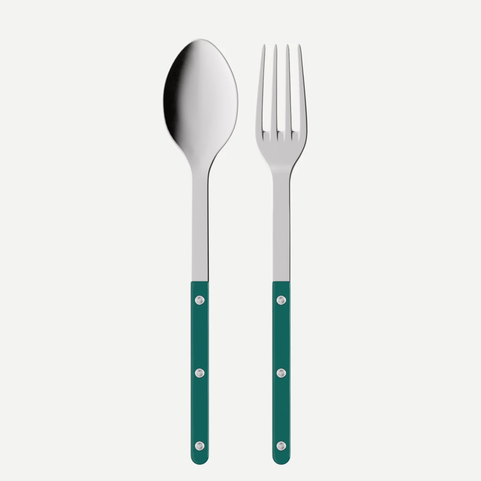 Sabre Serving Set Bistrot Solid in Aquamarine and Shiny Finish