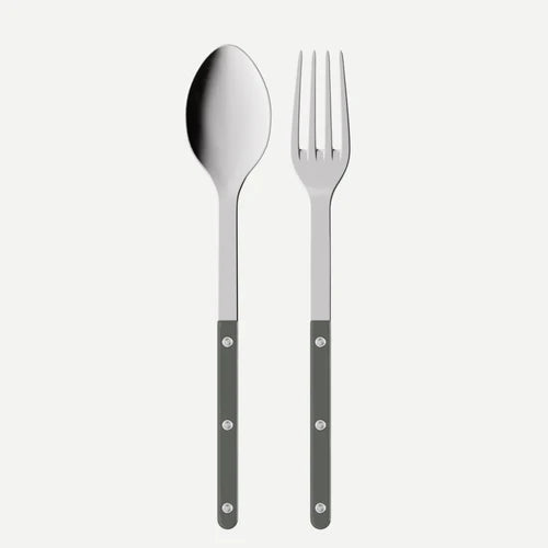 Sabre Serving Set Bistrot Solid in Dark Grey and Shiny Finish