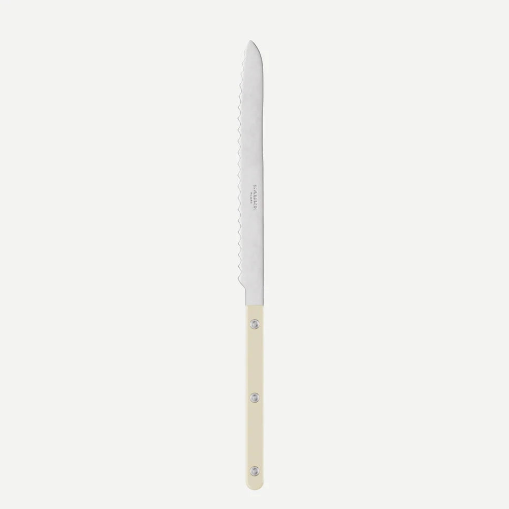 Sabre Bread Knife Bistrot Solid in Ivory and Shiny Finish