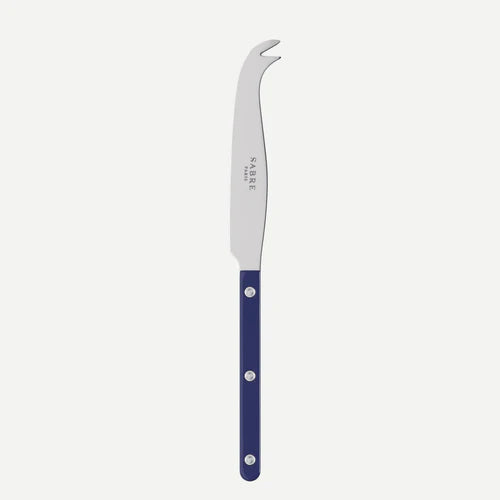 Sabre Cheese Knife Bistrot Solid in Navy Blue and Shiny Finish