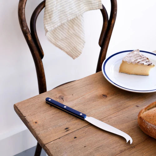 Sabre Cheese Knife Bistrot Solid in Navy Blue and Shiny Finish