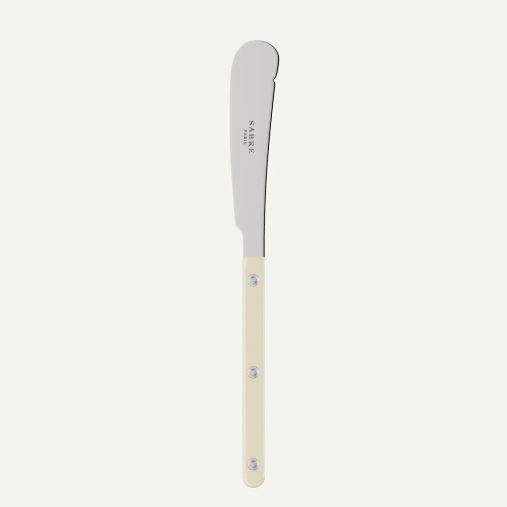 Sabre Butter Knife Bistrot Solid in Ivory and Shiny Finish