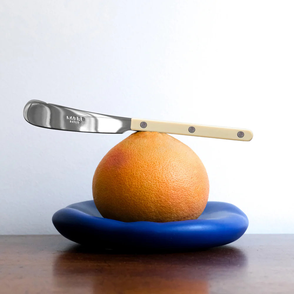 Sabre Butter Knife Bistrot Solid in Ivory and Shiny Finish