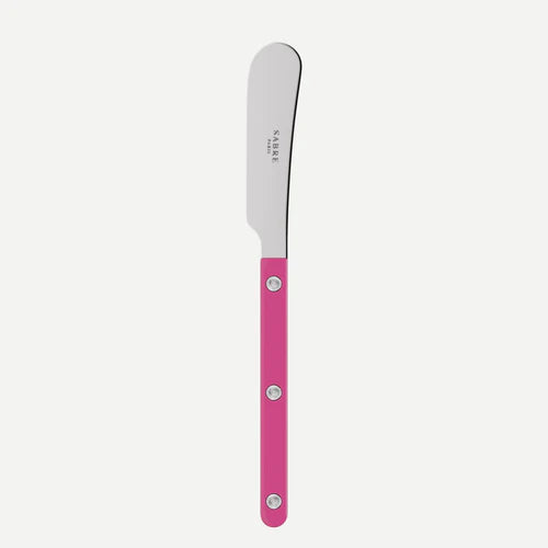 Sabre Butter Spreader Bistrot Solid in Raspberry and Shiny Finish