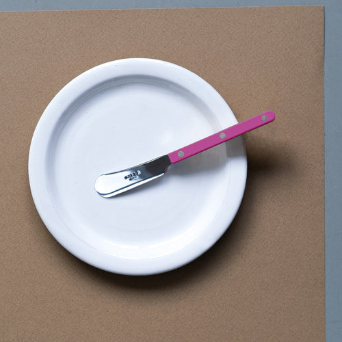 Sabre Butter Spreader Bistrot Solid in Raspberry and Shiny Finish