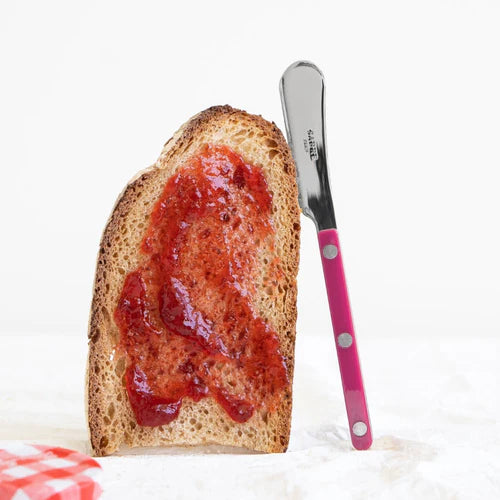 Sabre Butter Spreader Bistrot Solid in Raspberry and Shiny Finish