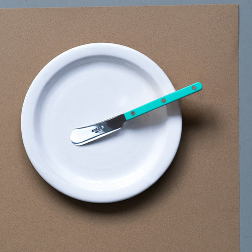 Sabre Butter Spreader Bistrot Solid in Turquoise and Shiny Finish