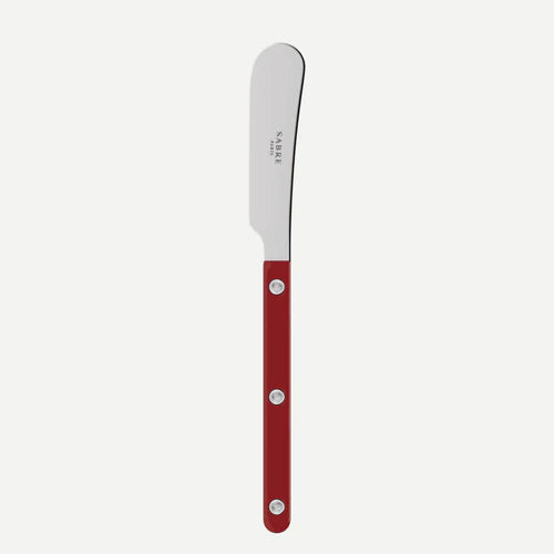 Sabre Butter Spreader Bistrot Solid in Burgundy and Shiny Finish