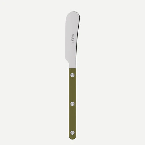 Sabre Butter Spreader Bistrot Solid in Green Fern and Shiny Finish
