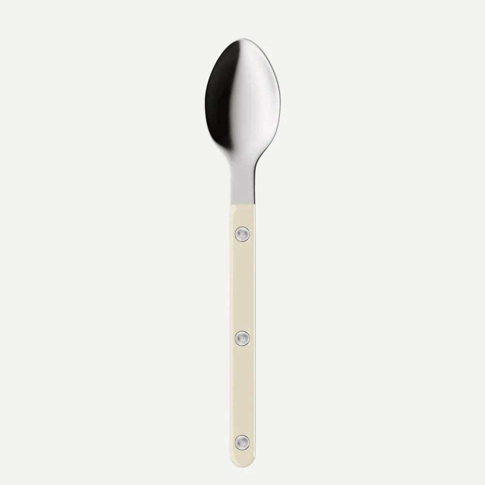 Sabre Espresso Spoon Bistrot Solid in Ivory and Shiny Finish