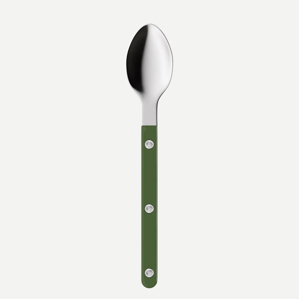 Sabre Espresso Spoon Bistrot Solid in Green and Shiny Finish