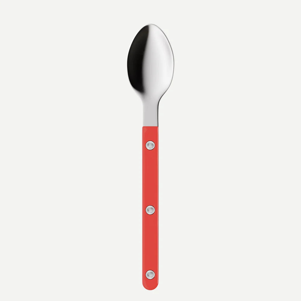 Sabre Espresso Spoon Bistrot Solid in Red and Shiny Finish