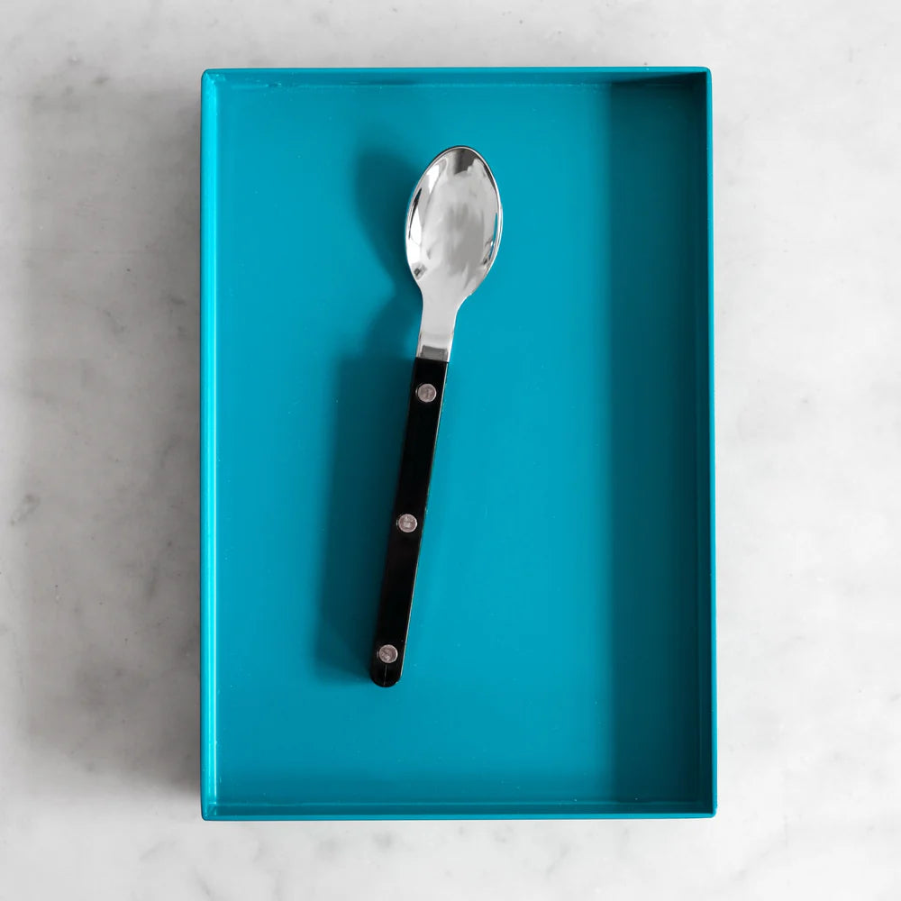 Sabre Espresso Spoon Bistrot Solid in Black and Shiny Finish