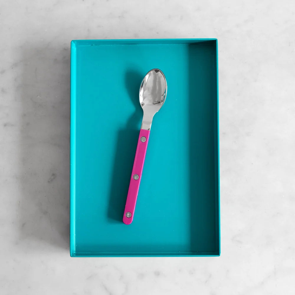 Sabre Espresso Spoon Bistrot Solid in Raspberry and Shiny Finish