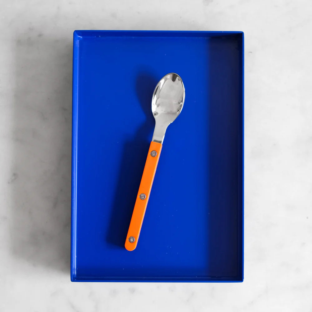 Sabre Espresso Spoon Bistrot Solid in Orange and Shiny Finish