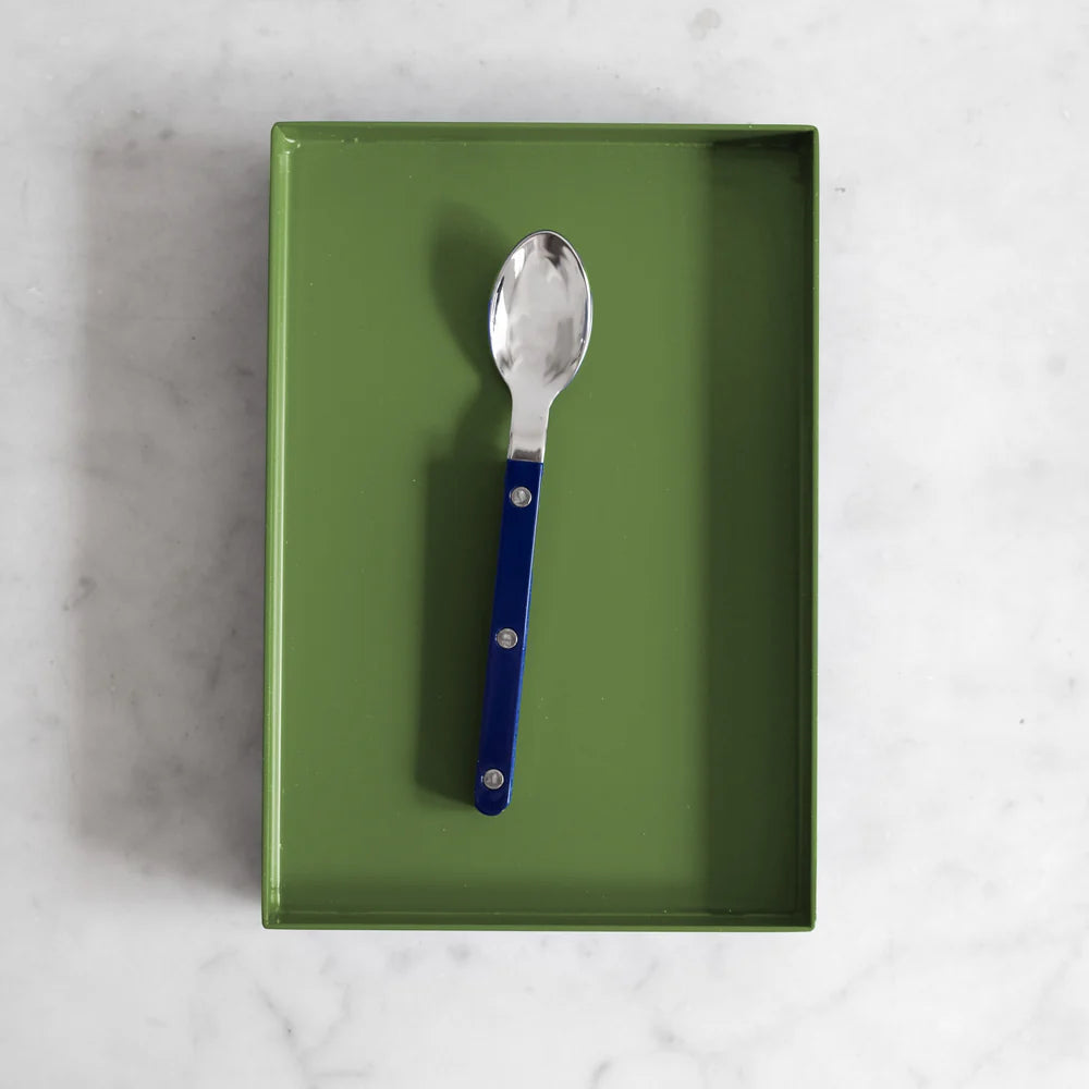Sabre Espresso Spoon Bistrot Solid in Navy Blue and Shiny Finish
