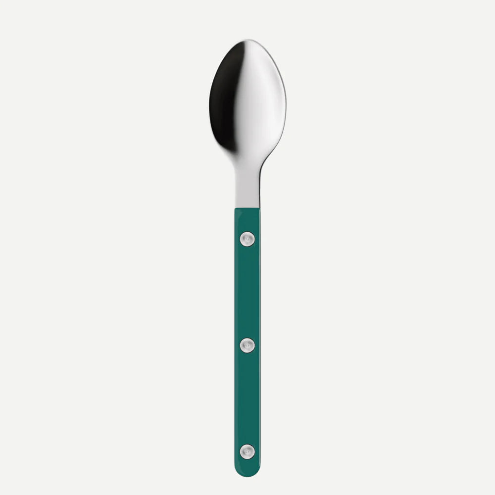 Sabre Espresso Spoon Bistrot Solid in Aquamarine and Shiny Finish