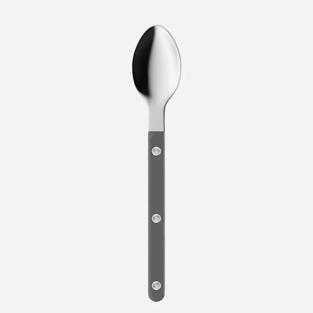 Sabre Espresso Spoon Bistrot Solid in Dark Grey and Shiny Finish