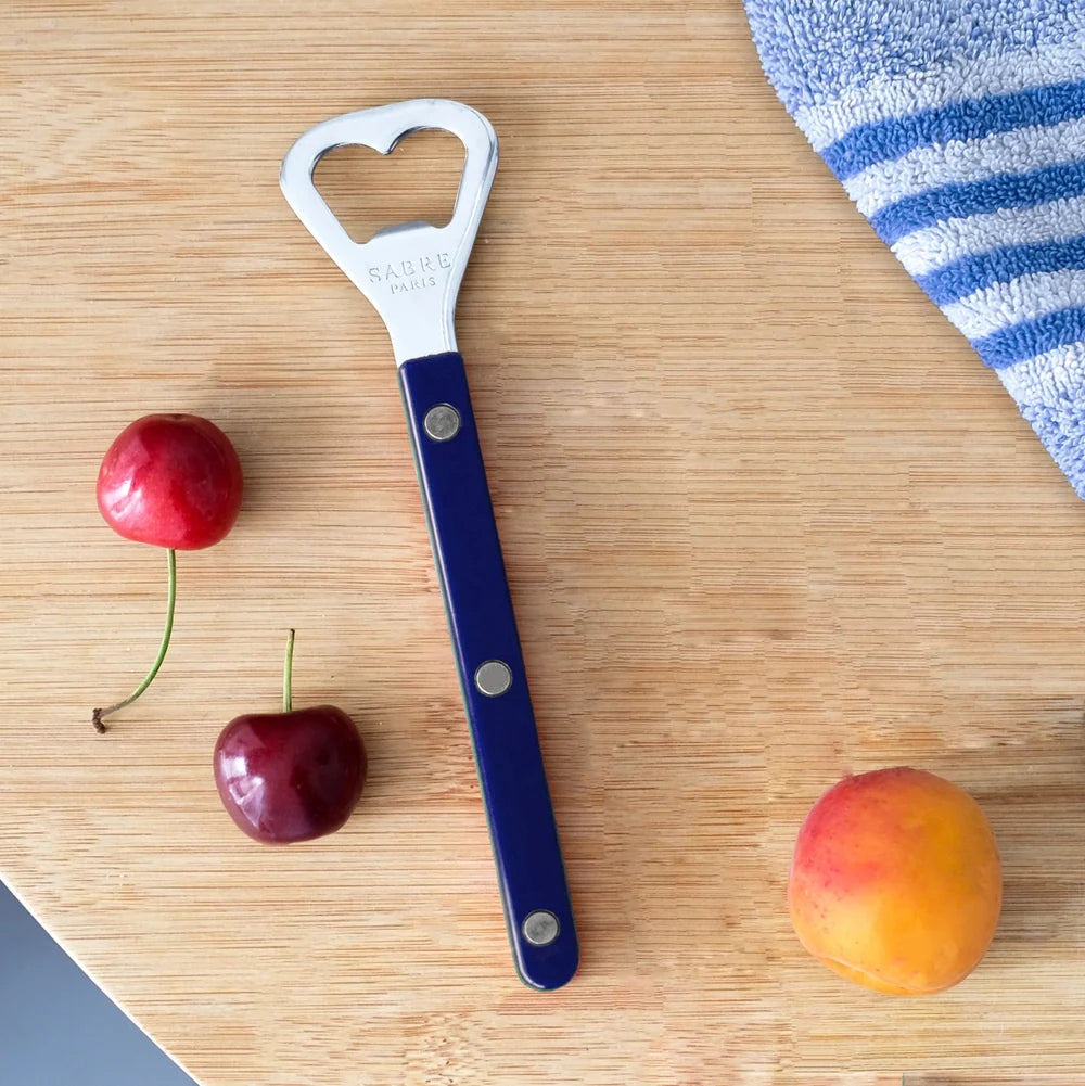 Sabre Bottle Opener Bistrot Solid in Navy Blue and Shiny Finish
