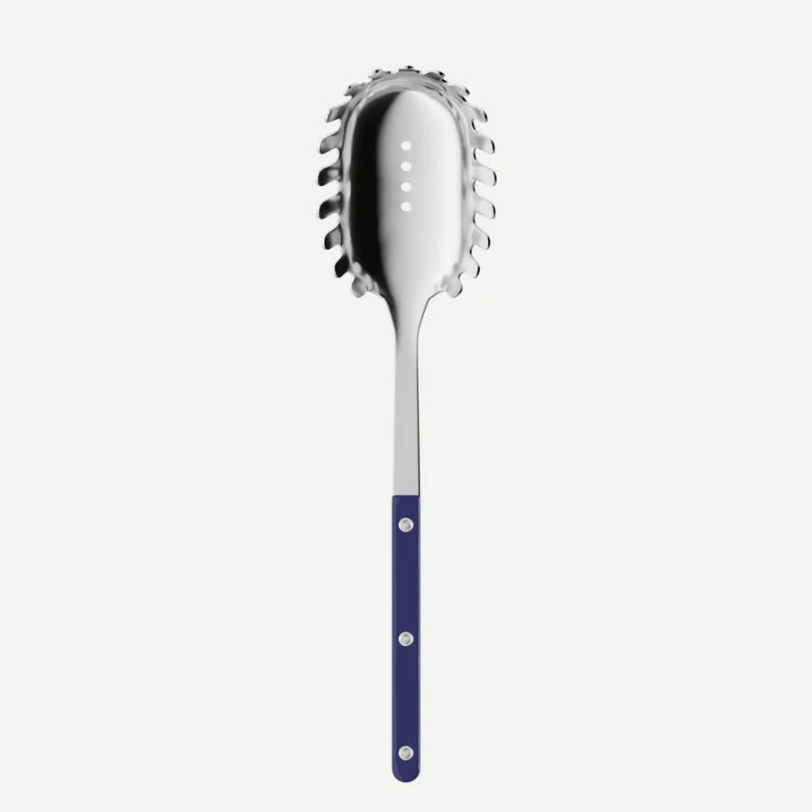 Sabre Spaghetti Spoon Bistrot Solid in Navy Blue and Shiny Finish