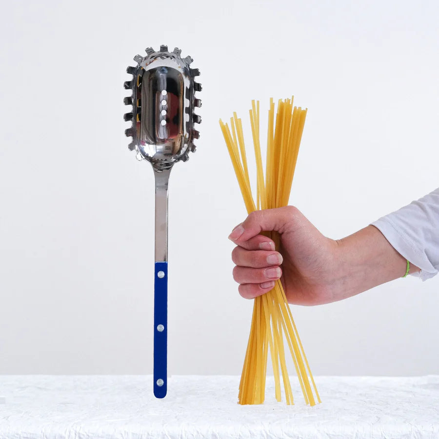 Sabre Spaghetti Spoon Bistrot Solid in Navy Blue and Shiny Finish