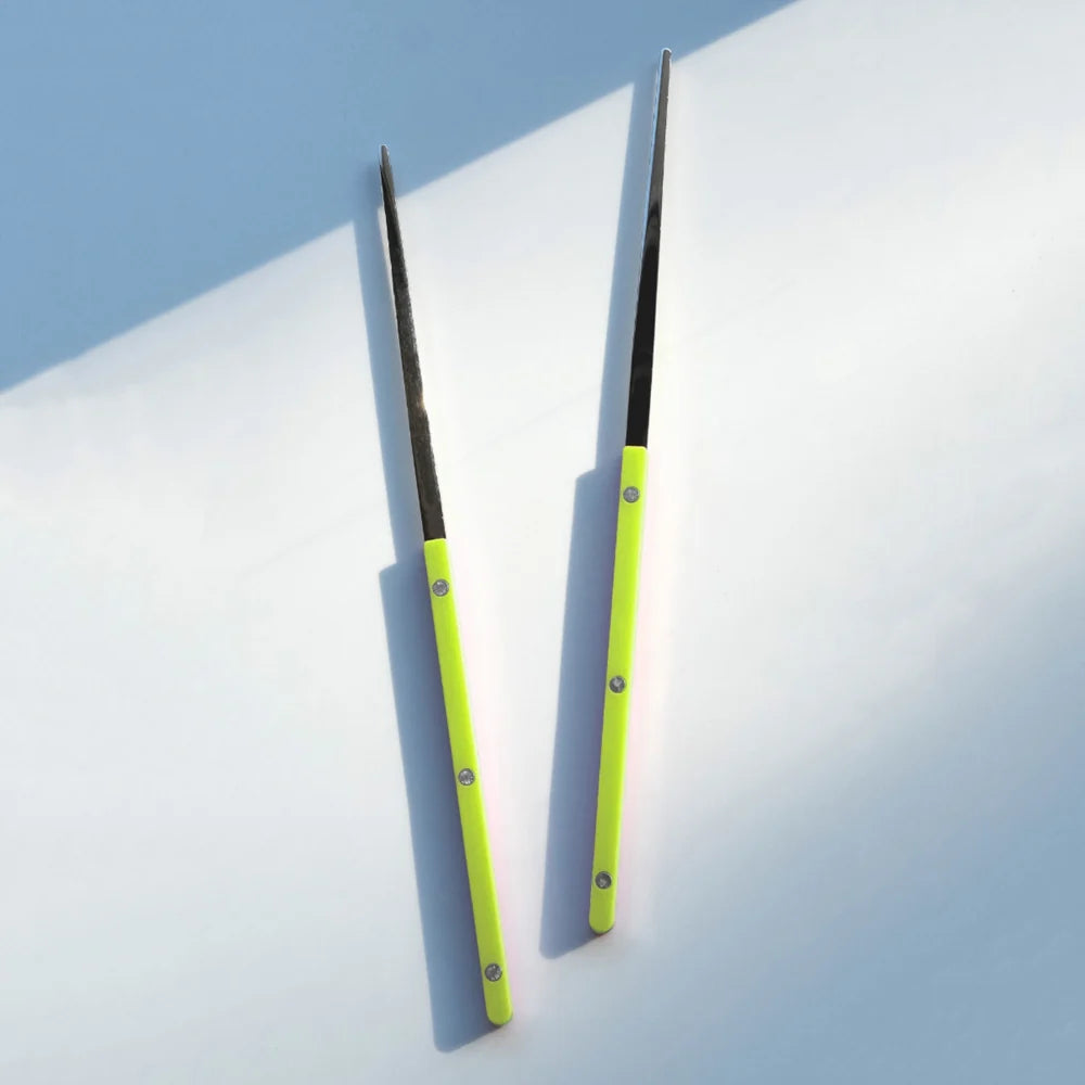 Sabre Pair of Chopsticks Bistrot Solid in Lime and Shiny Finish